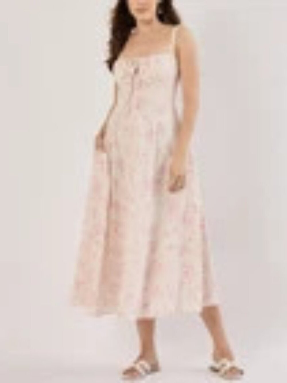 Sim and Sam Pink Floral Milkmaid Lined Corset Dress Womens Sleeveless Size S NWT